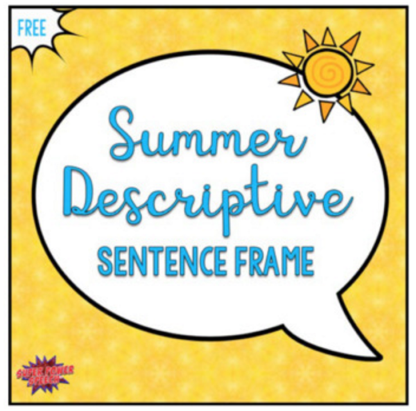 Sentence Frames (with freebie!) - Super Power Speech