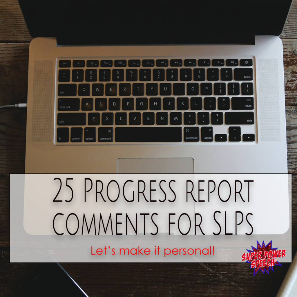 Blog 25 Progress report comments