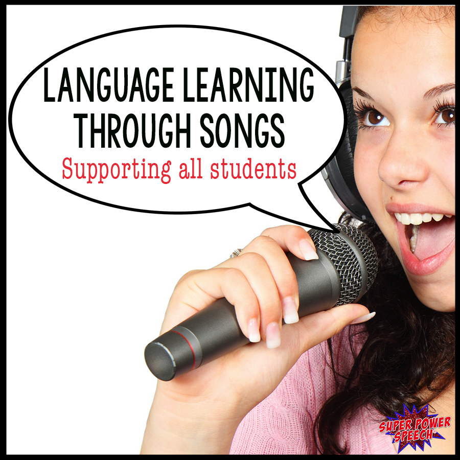 Children learn language with songs! Even non-verbal students can benefit greatly from having simple songs for participation and enjoyment.