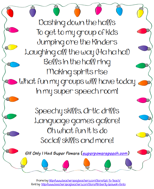 “Jingle Bells” Speechy Style!