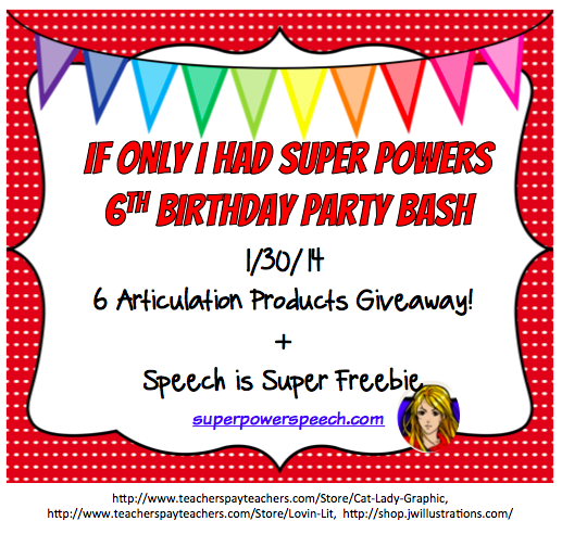 Blog Birthday Day 5: 6 Articulation Products Giveaway