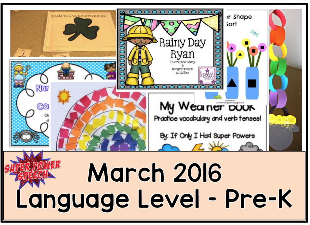 March Speech/Language Lesson Plans