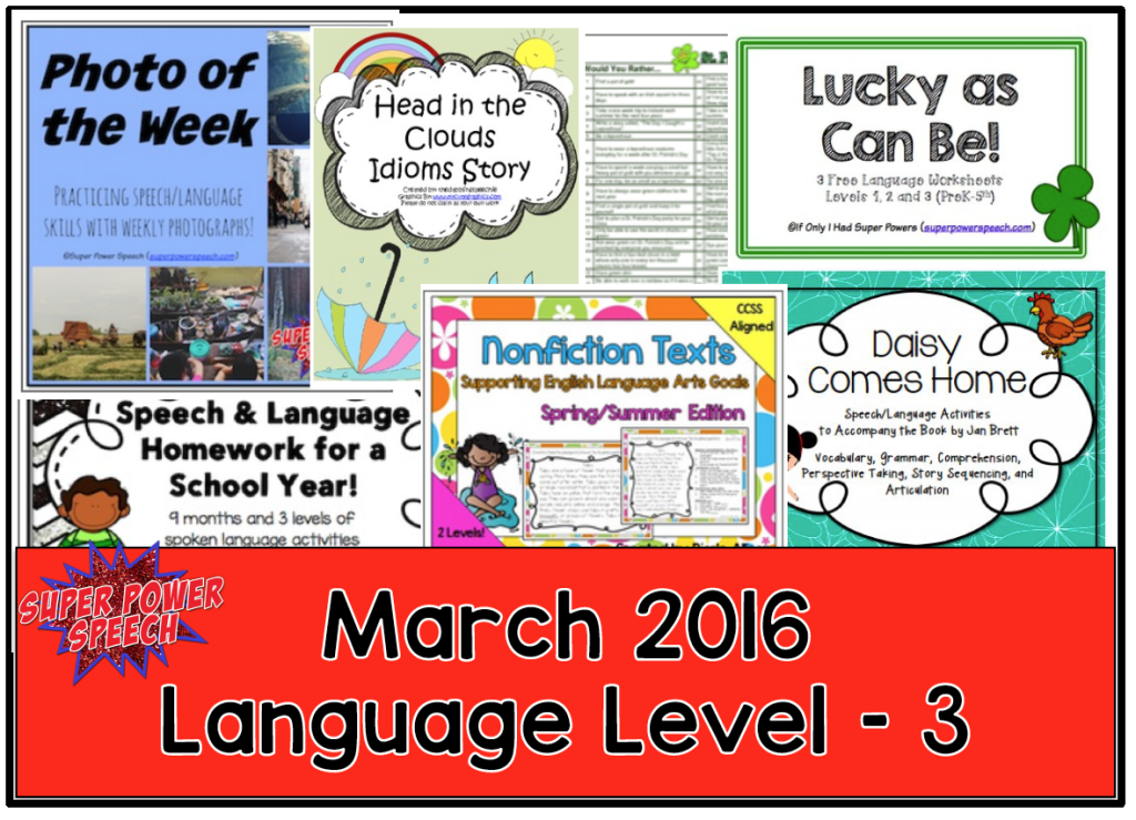 FREE March SLP Lesson Plans