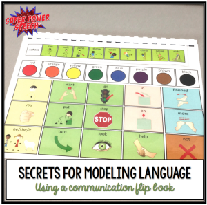 Modeling language with a communicatioon flip book and core vocabulary is extremely helpful for early language learners! Learn some secret tips for getting the most out of your core and fringe vocabulary!