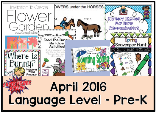 Free April speech lesson plans!