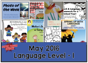 Free speech and language lesson plans for May!