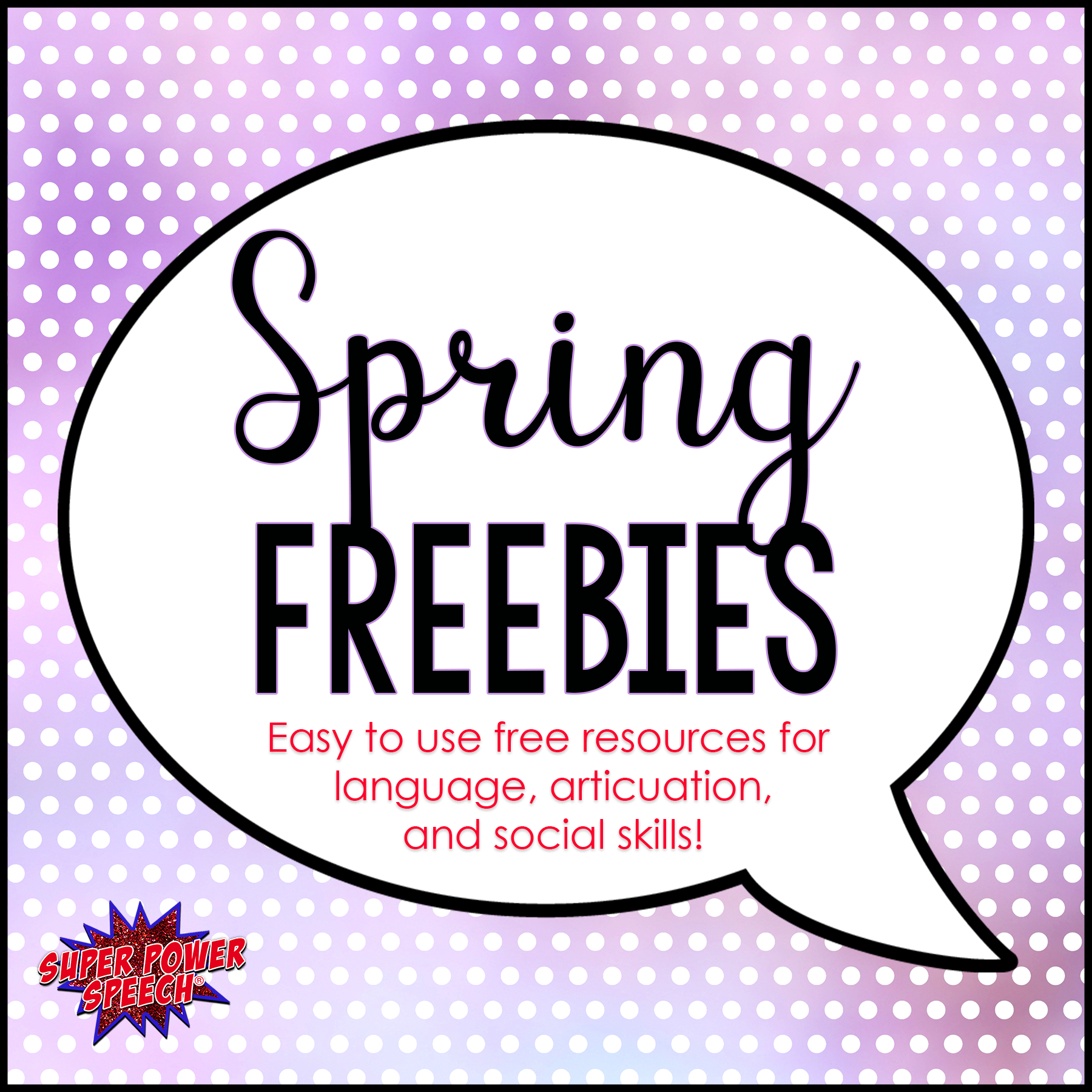 Spring Freebies – Free resources for speech and language