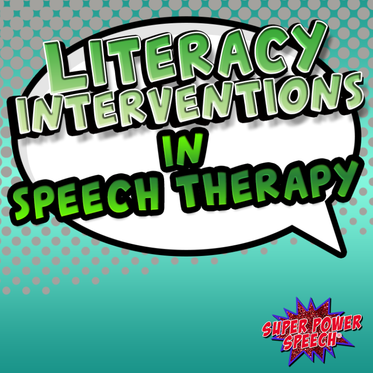 Literacy Interventions in Speech Therapy