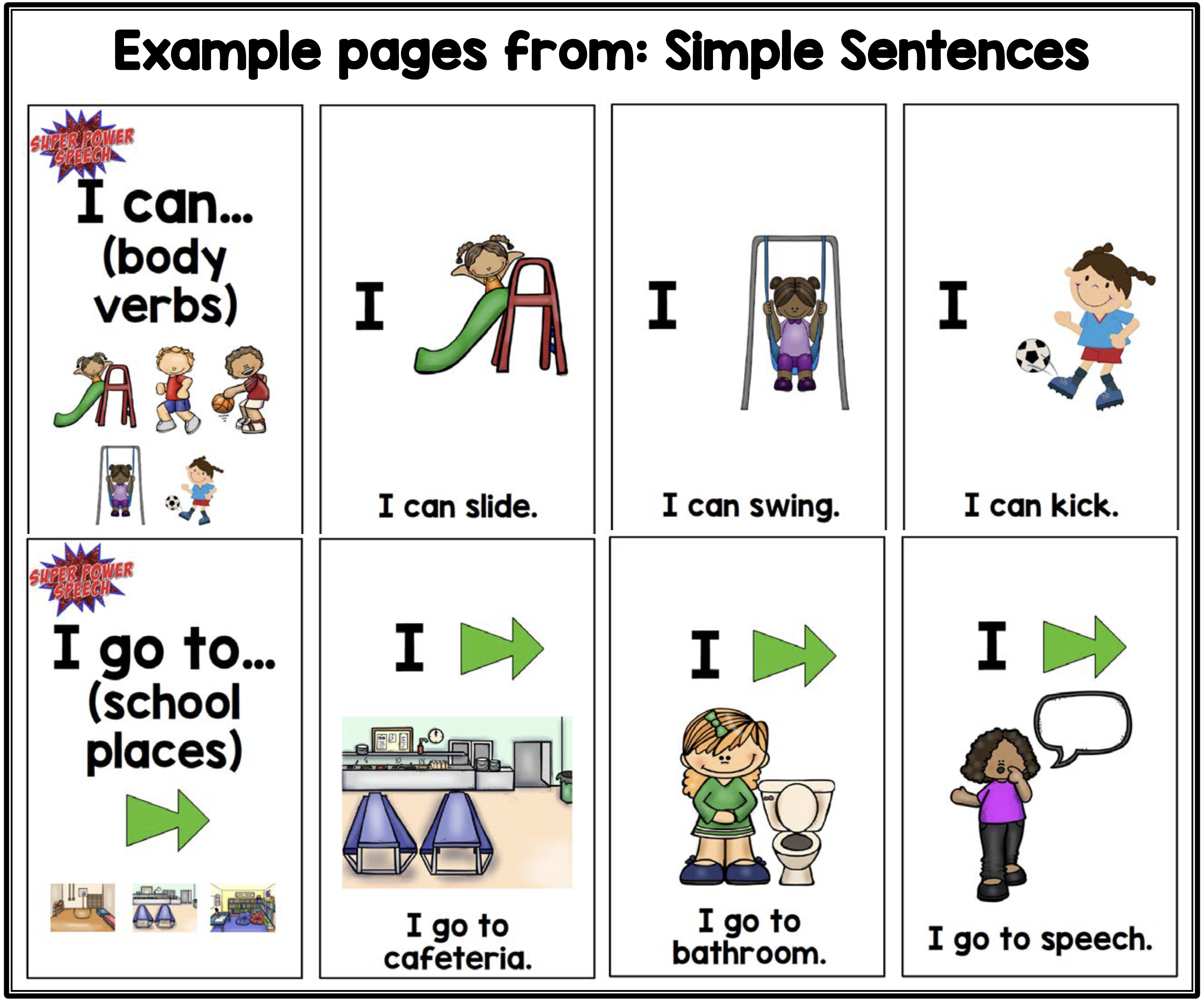 Simple Sentences Books For Early Language Learners Super Power Speech