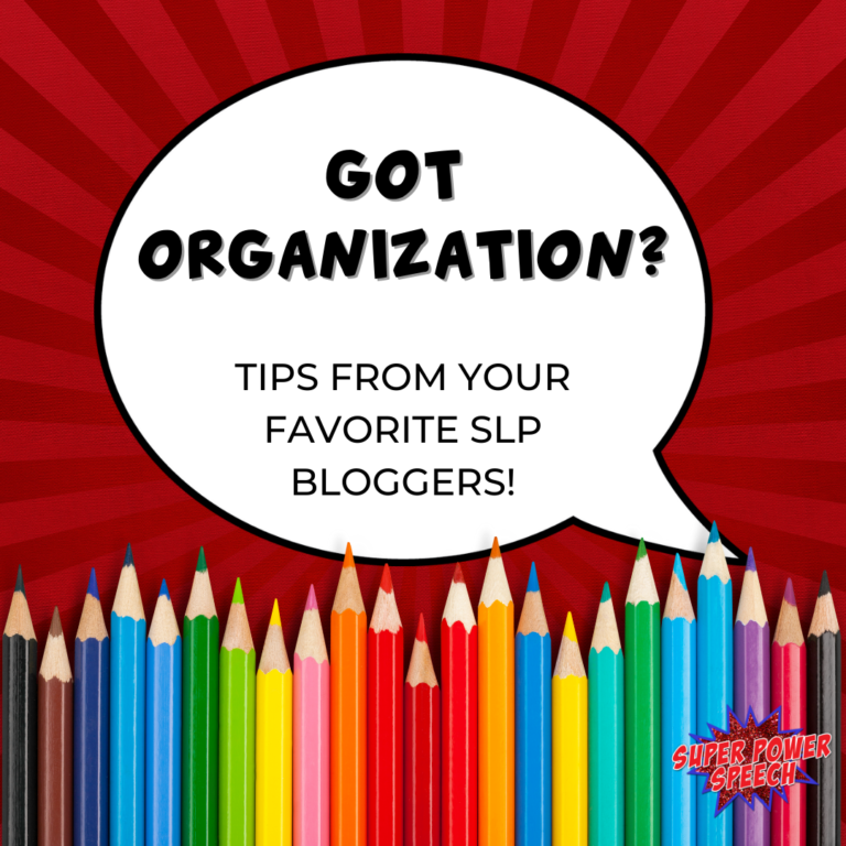 Got Organization? tips from your favorite SLP bloggers!