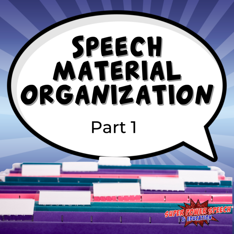 speech material organization